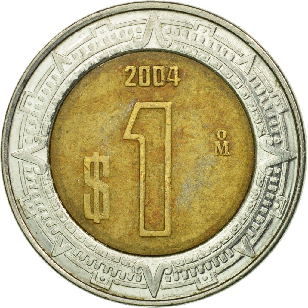 Coin, Mexico, Peso, 2004, Mexico City, VF(20-25), Bi-Metallic, KM:603