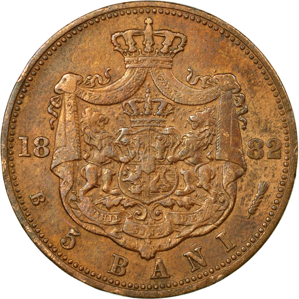 Coin, Romania, Carol I, 5 Bani, 1882, VF(30-35), Copper, KM:19