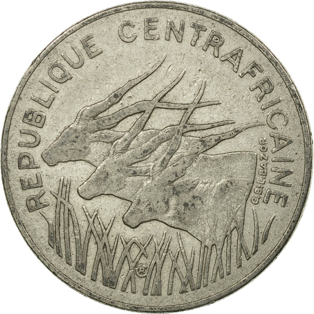 Coin, Central African Republic, 100 Francs, 1979, Paris, VF(30-35), Nickel, KM:7