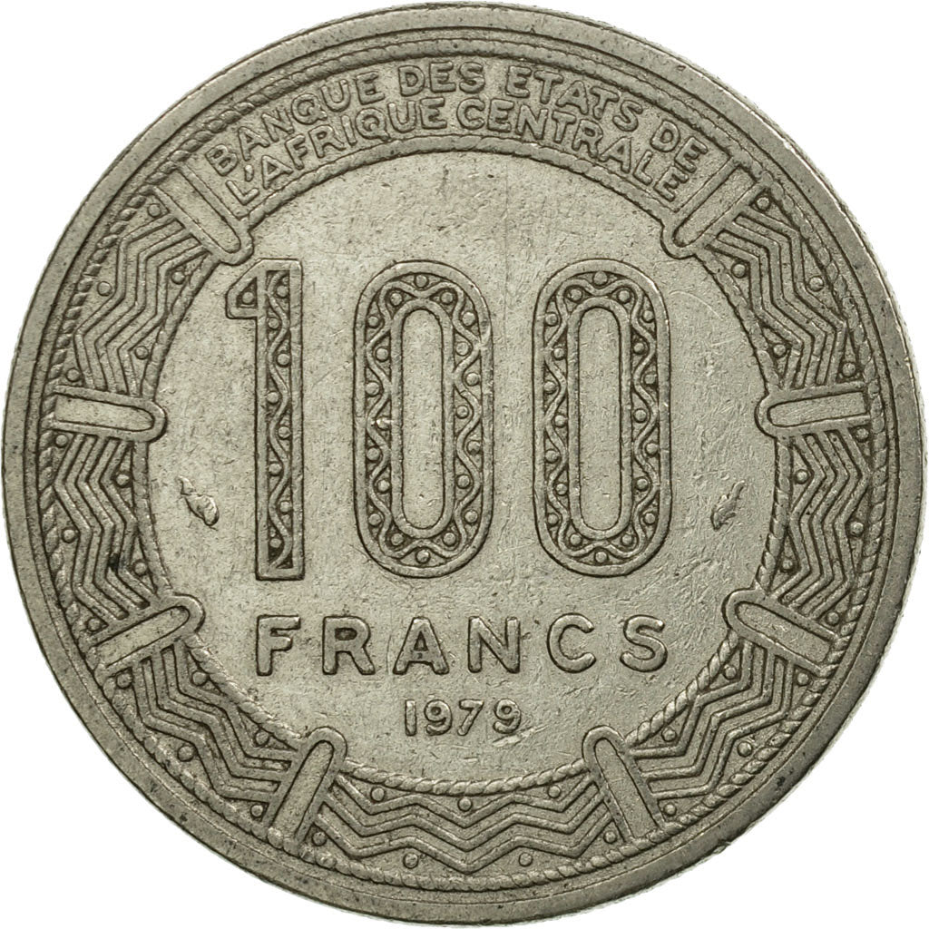 Coin, Central African Republic, 100 Francs, 1979, Paris, VF(30-35), Nickel, KM:7