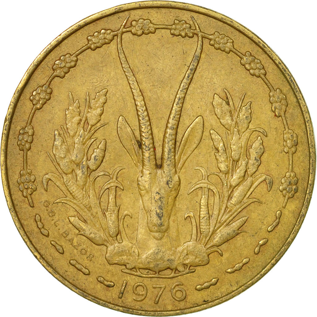 Coin, West African States, 10 Francs, 1976, Paris, VF(30-35)