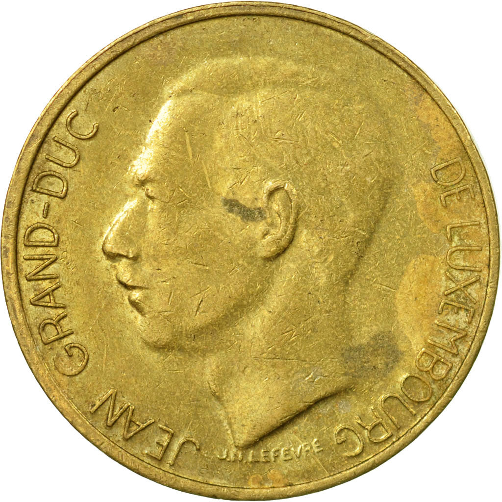 Moneda, Luxemburgo, Jean, 5 Francs, 1986, BC+, Aluminio - bronce, KM:60.1