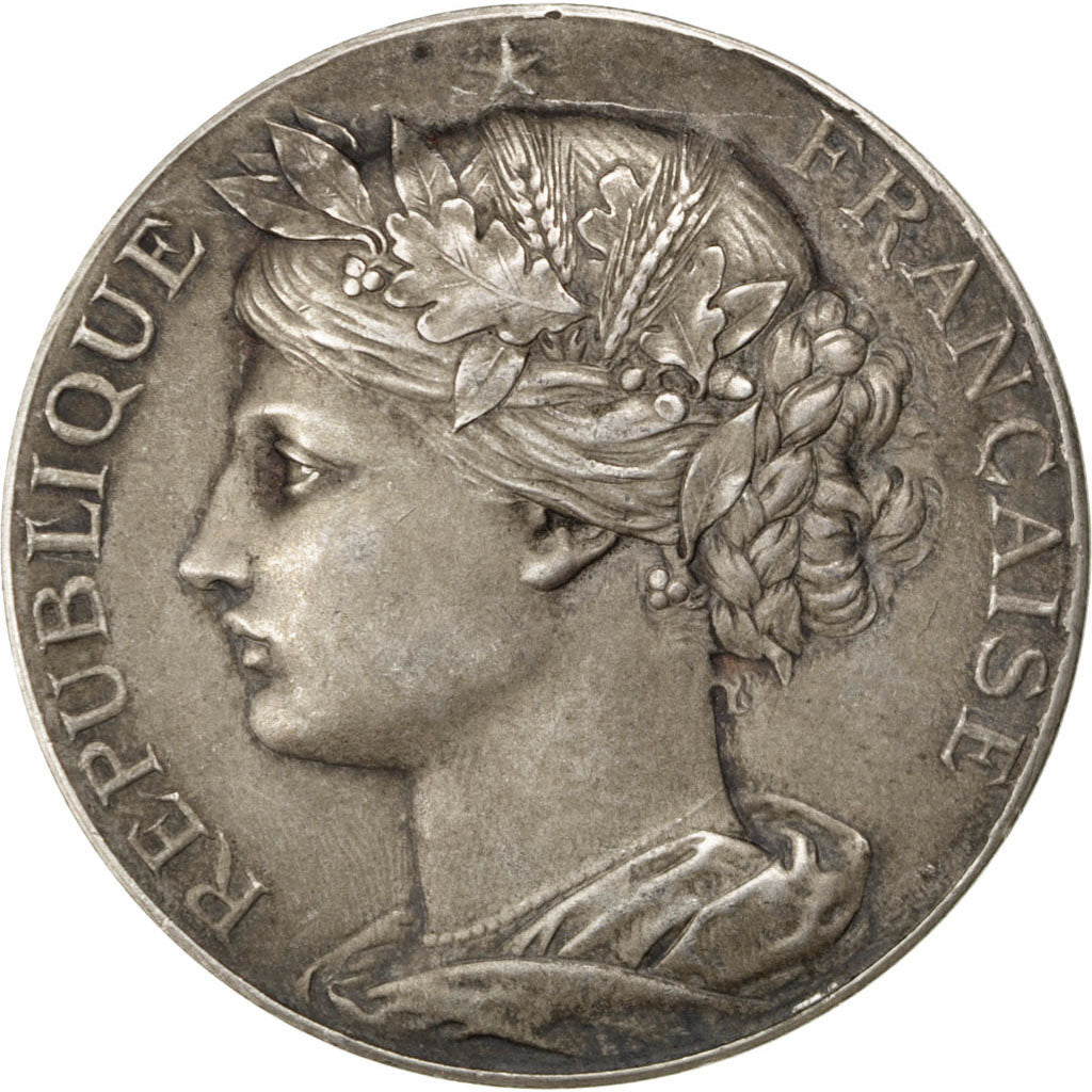 FRANCE, Business & industry, French Third Republic, Medal, AU(55-58), Silver,...