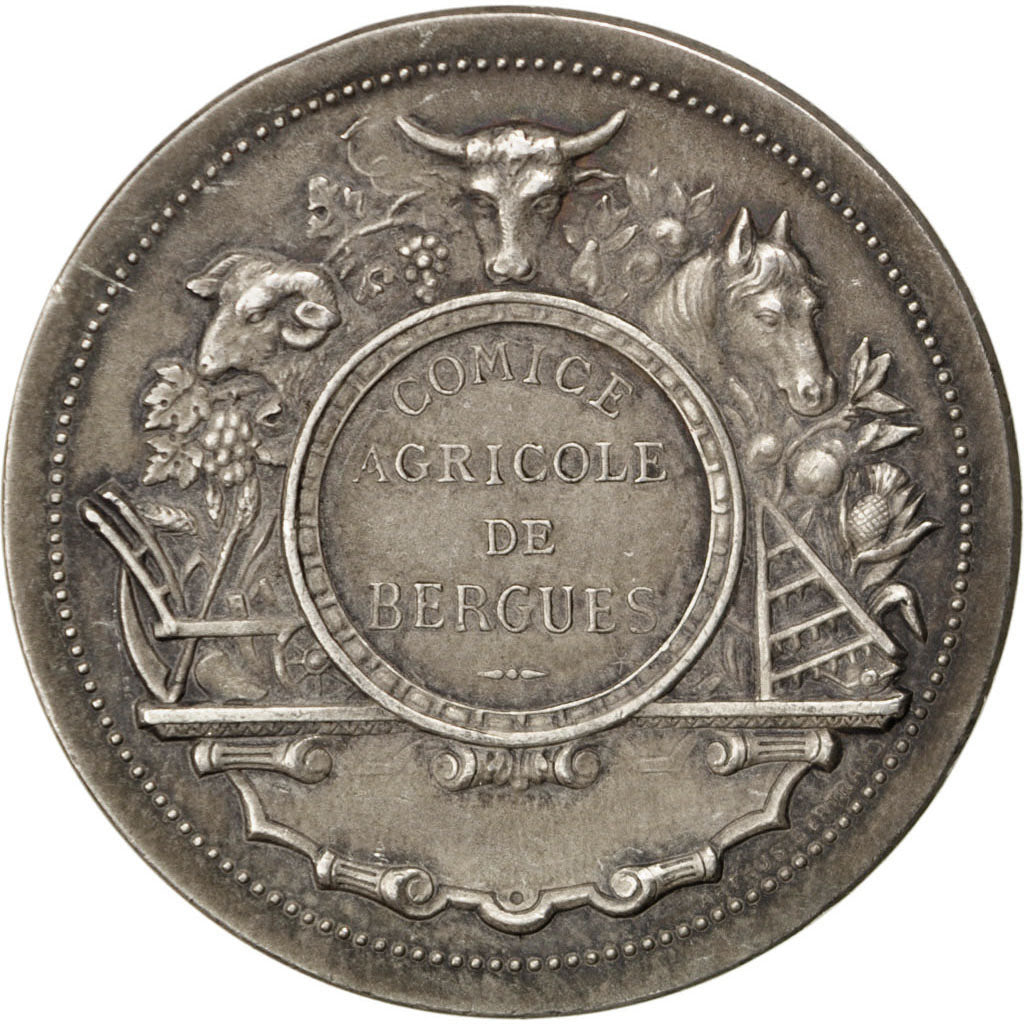 FRANCE, Business & industry, French Third Republic, Medal, AU(55-58), Silver,...