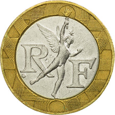 Moneta, Francia, Génie, 10 Francs, 1989, Paris, MB+, Bi-metallico, KM:964.1