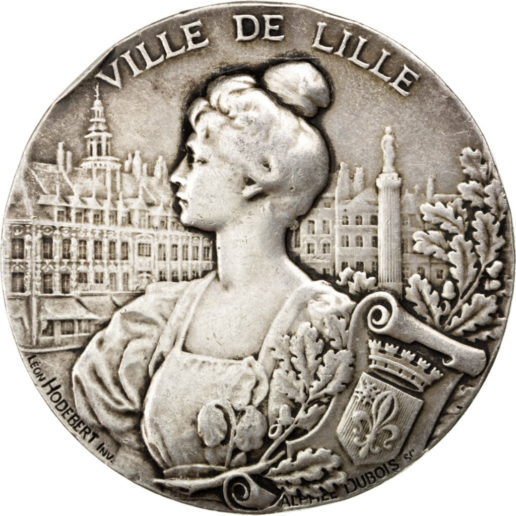 Francia, Medal, French Third Republic, Arts & Culture, Dubois.A, BB+, Argento...