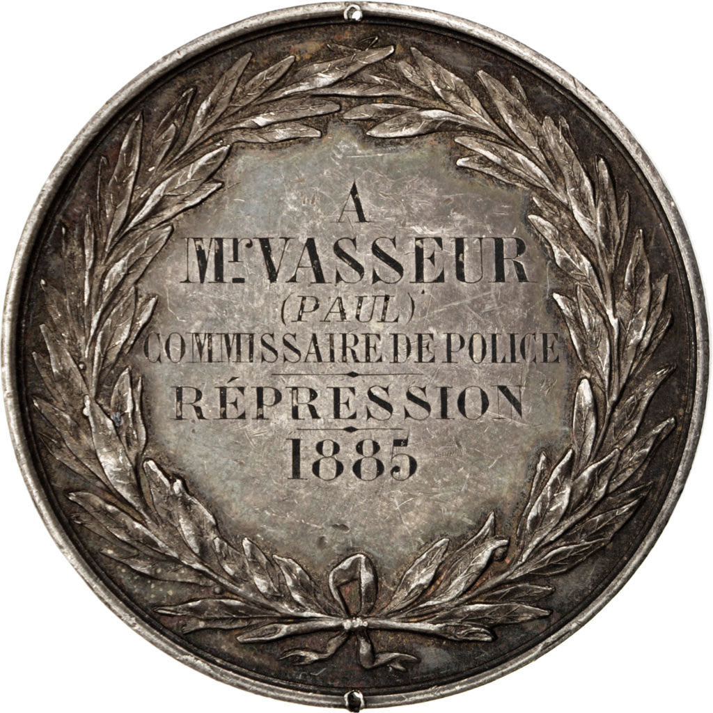 FRANCE, Fauna, French Third Republic, Medal, AU(55-58), Silver, 41, 38.30