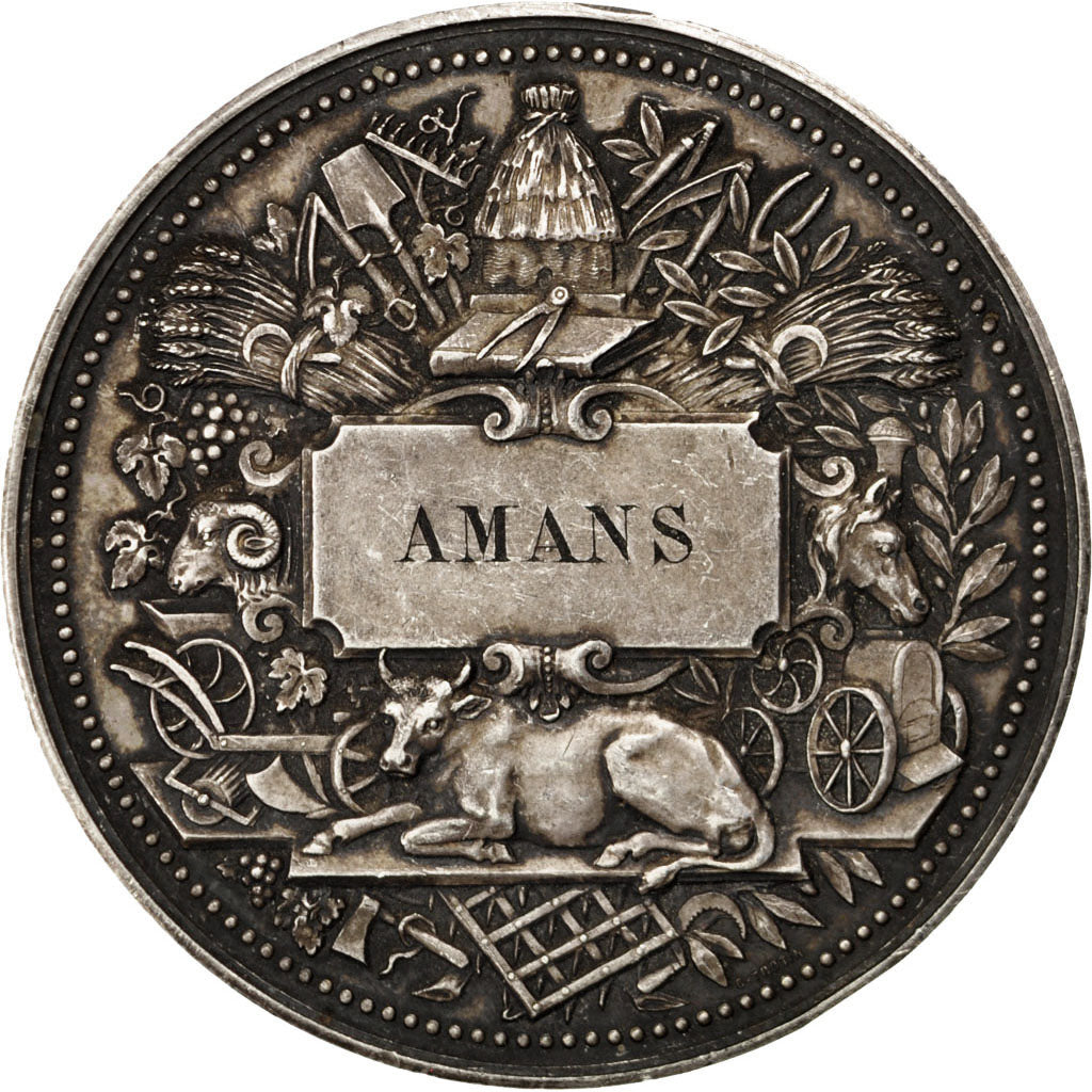 FRANCE, Business & industry, Paris Commune, Medal, AU(55-58), Silver, 55, 83.30