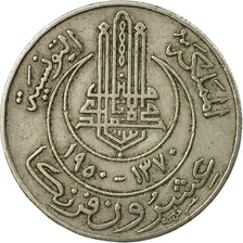 Monnaie, Tunisie, Muhammad al-Amin Bey, 20 Francs, 1950, Paris, TB+