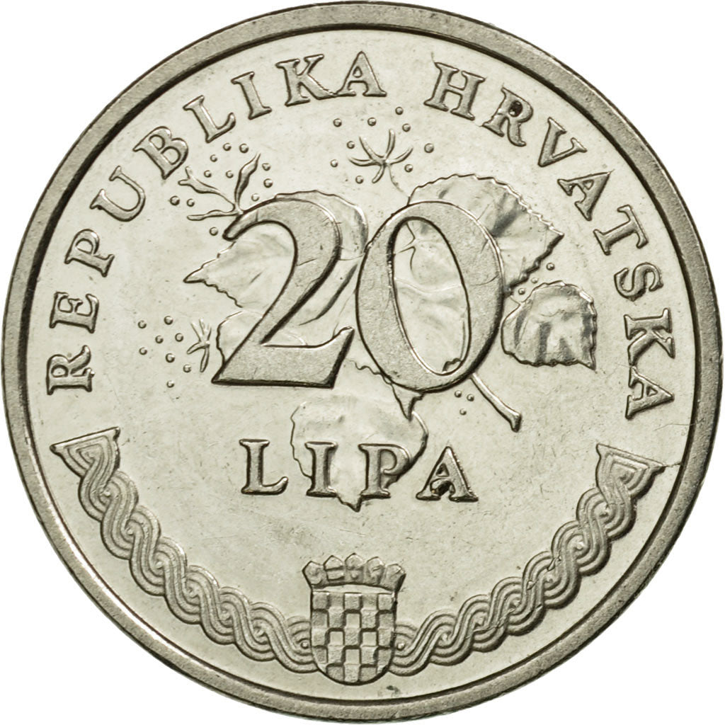 Coin, Croatia, 20 Lipa, 2005, EF(40-45), Nickel plated steel, KM:7