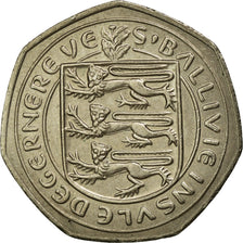 Monnaie, Guernsey, Elizabeth II, 50 Pence, 1983, Heaton, TB+, Copper-nickel