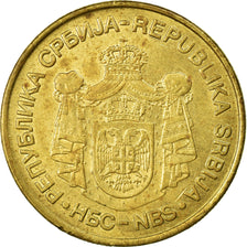 Coin, Serbia, 5 Dinara, 2007, VF(30-35), Nickel-brass, KM:40