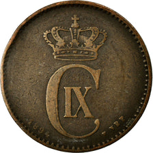 Coin, Denmark, Christian IX, 2 Öre, 1894, Copenhagen, VF(30-35), Bronze