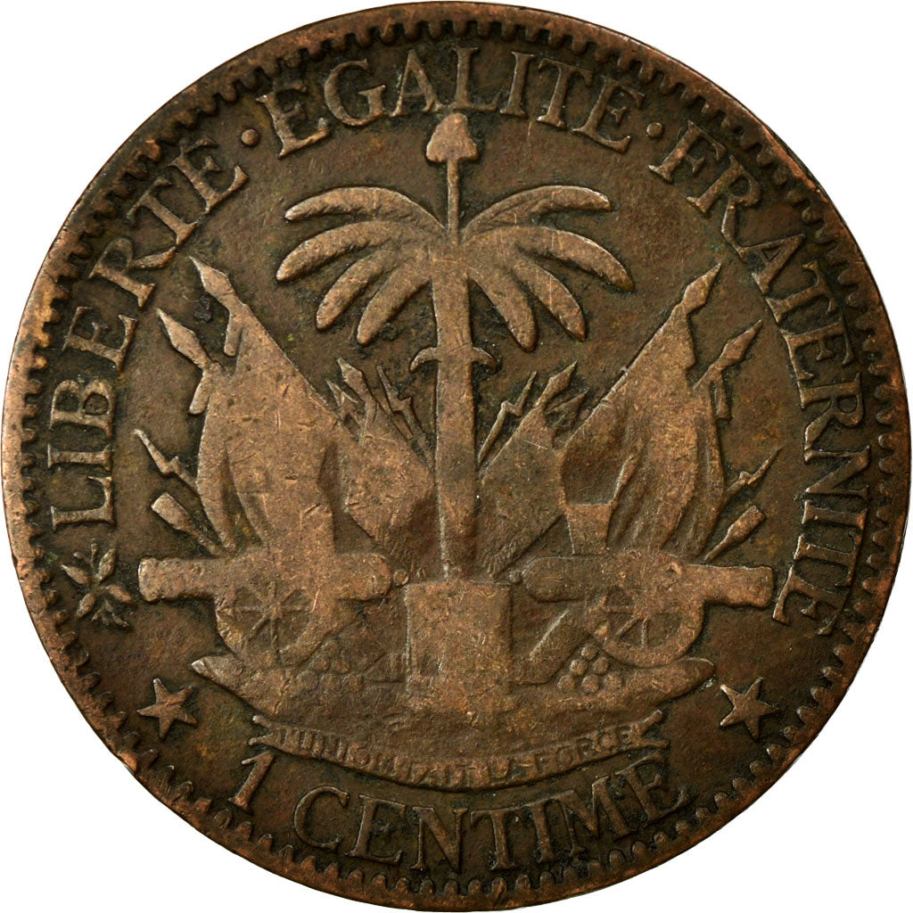 Münze, Haiti, Centime, 1881, S+, Bronze, KM:42