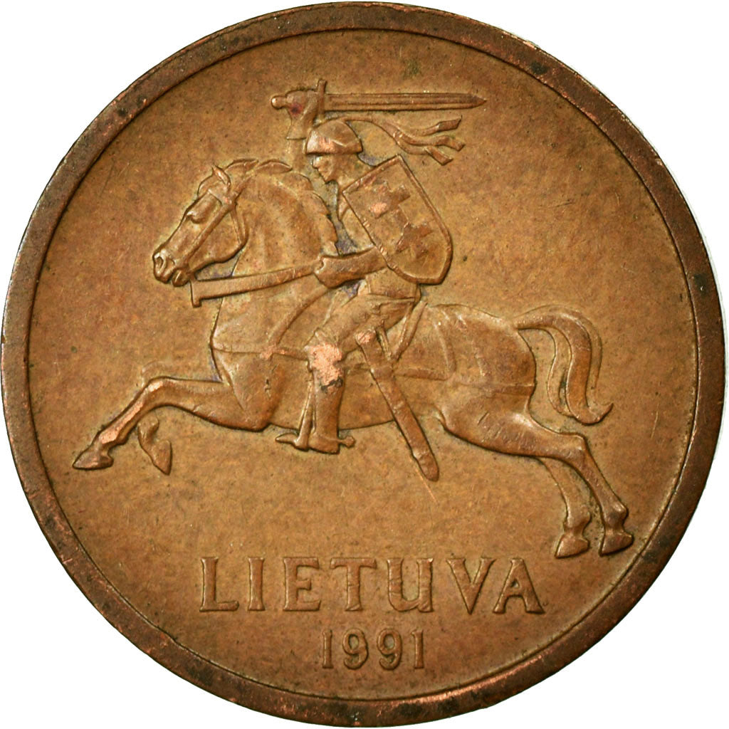 Moneta, Lituania, 20 Centu, 1991, MB+, Bronzo, KM:89