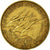 Moneda, Estados del África central, 10 Francs, 1975, Paris, BC+, Aluminio -