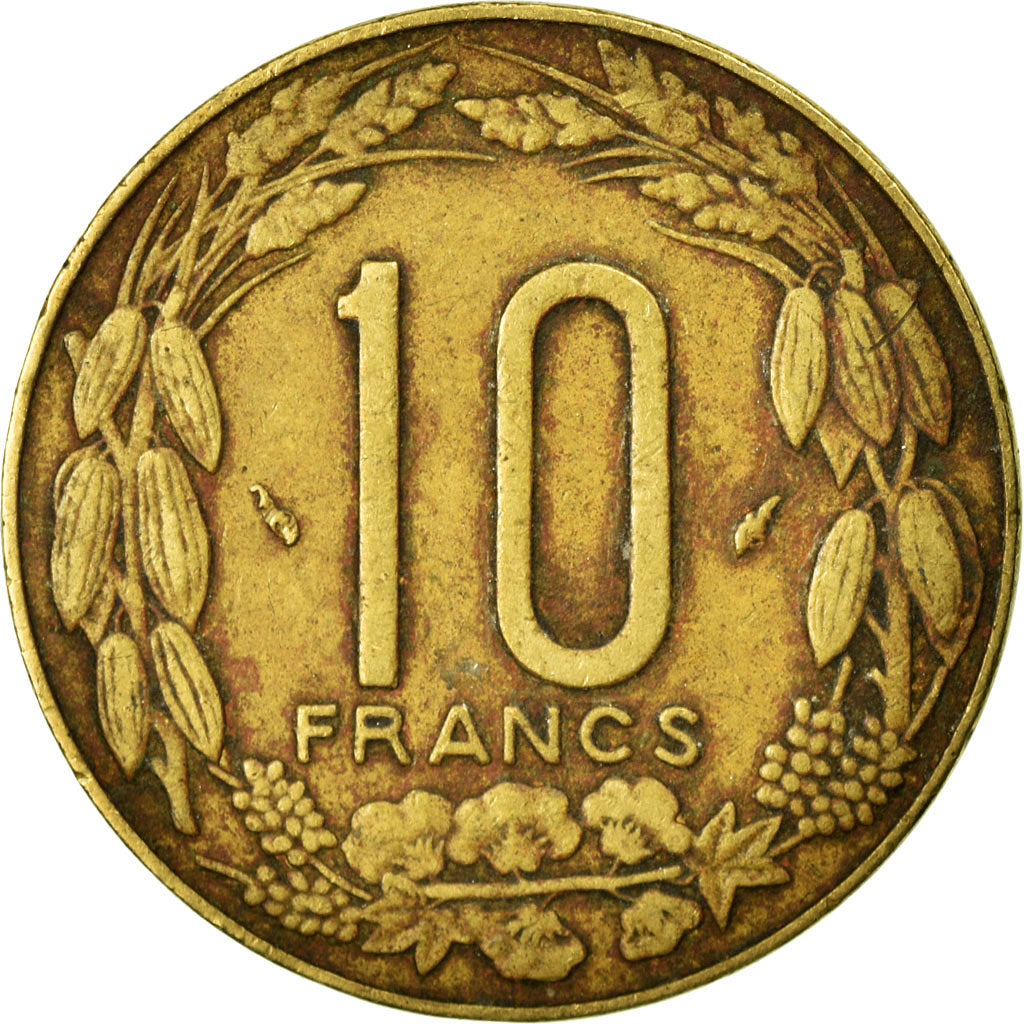 Coin, Central African States, 10 Francs, 1975, Paris, VF(20-25)
