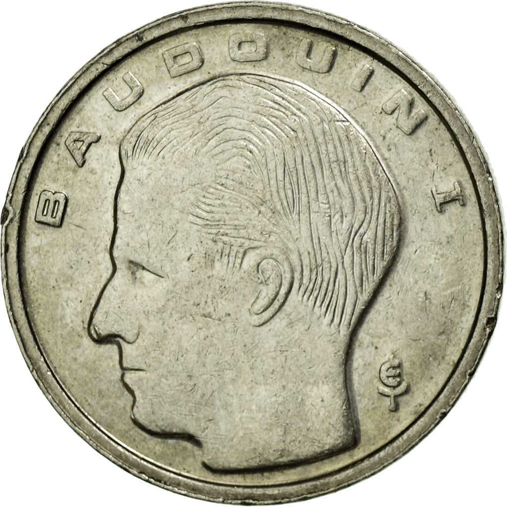 Münze, Belgien, Franc, 1989, S+, Nickel Plated Iron, KM:170