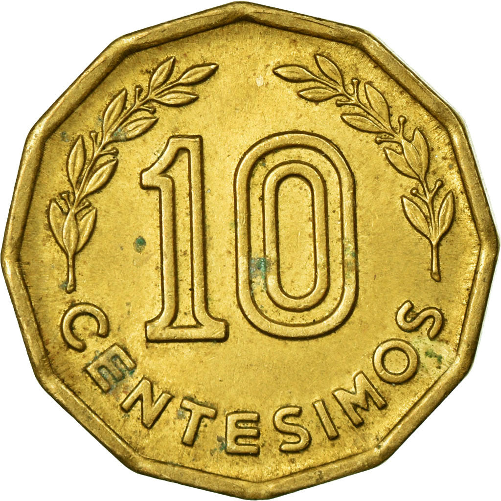 Coin, Uruguay, 10 Centesimos, 1976, Santiago, VF(30-35), Aluminum-Bronze, KM:66