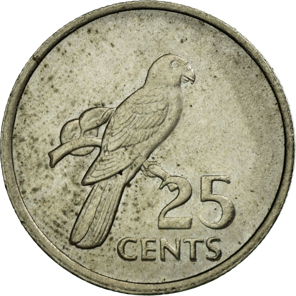 Coin, Seychelles, 25 Cents, 1977, British Royal Mint, VF(30-35), Copper-nickel