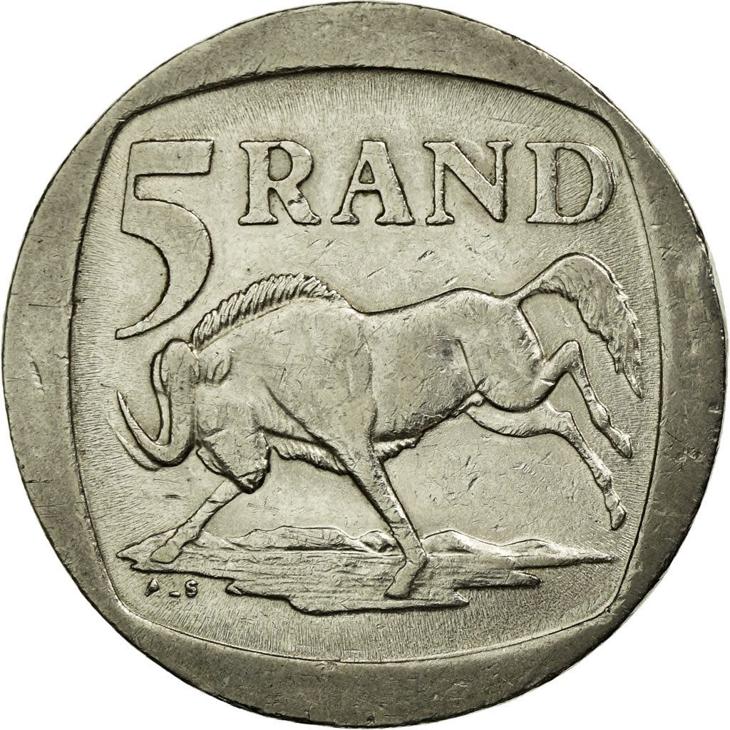 Münze, Südafrika, 5 Rand, 1995, SS, Nickel Plated Copper, KM:140