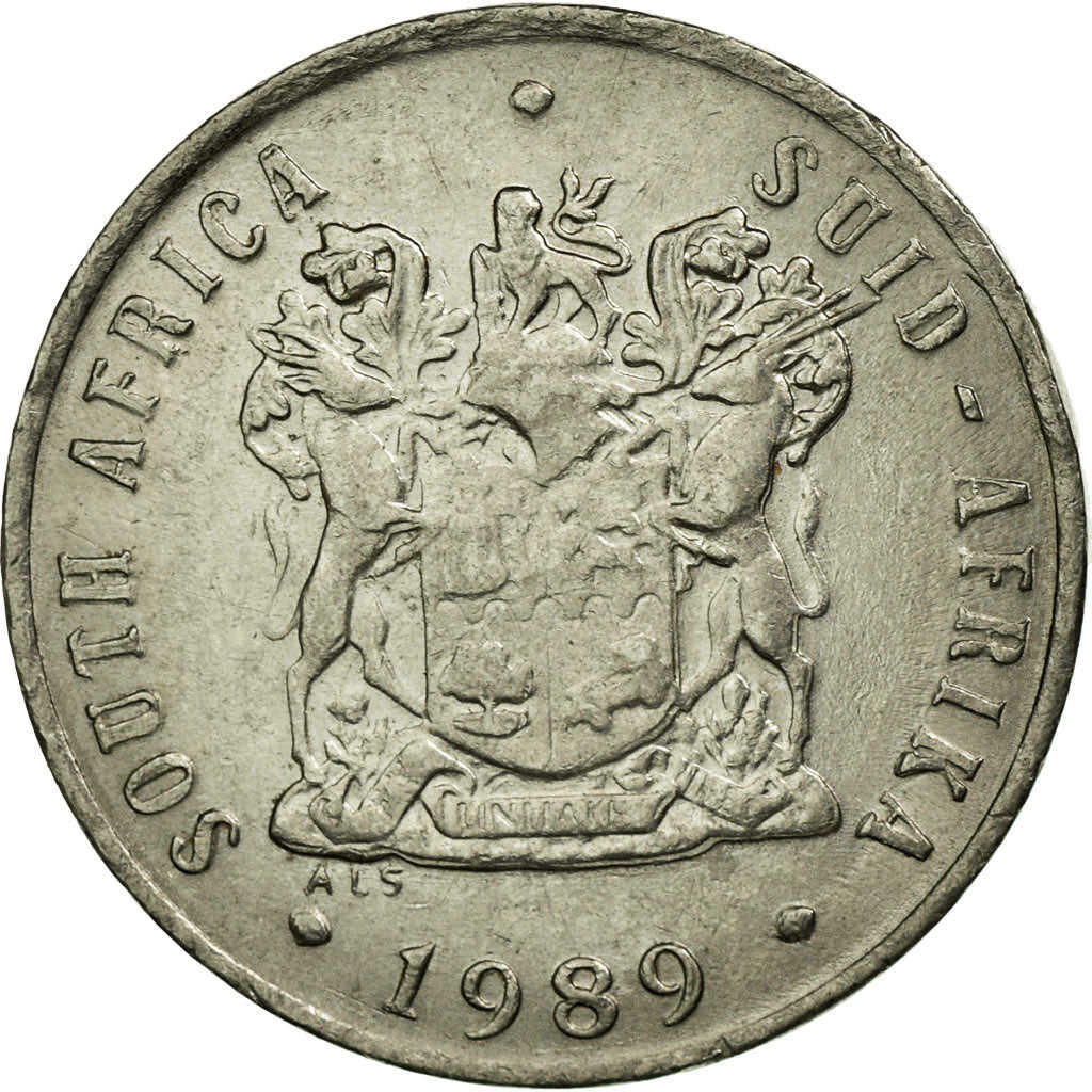 Münze, Südafrika, 10 Cents, 1989, SS, Nickel, KM:85