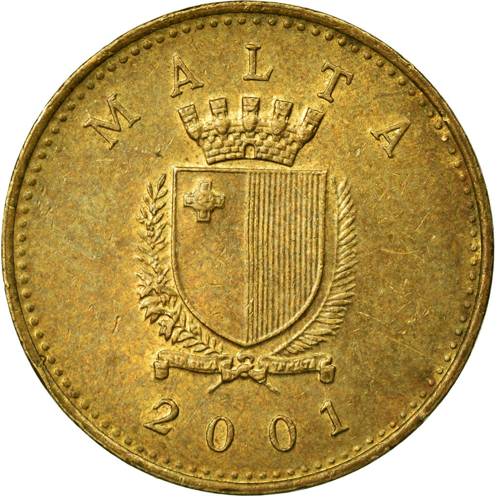 Coin, Malta, Cent, 2001, British Royal Mint, EF(40-45), Nickel-brass, KM:93