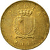 Coin, Malta, Cent, 2001, British Royal Mint, EF(40-45), Nickel-brass, KM:93
