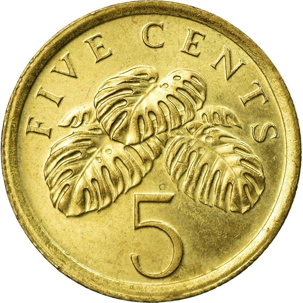 Munten, Singapur, 5 Cents, 1989, British Royal Mint, ZF, Aluminum-Bronze, KM:50