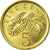 Moeda, Singapura, 5 Cents, 1989, British Royal Mint, EF(40-45)