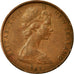 Coin, New Zealand, Elizabeth II, 2 Cents, 1967, EF(40-45), Bronze, KM:32.1