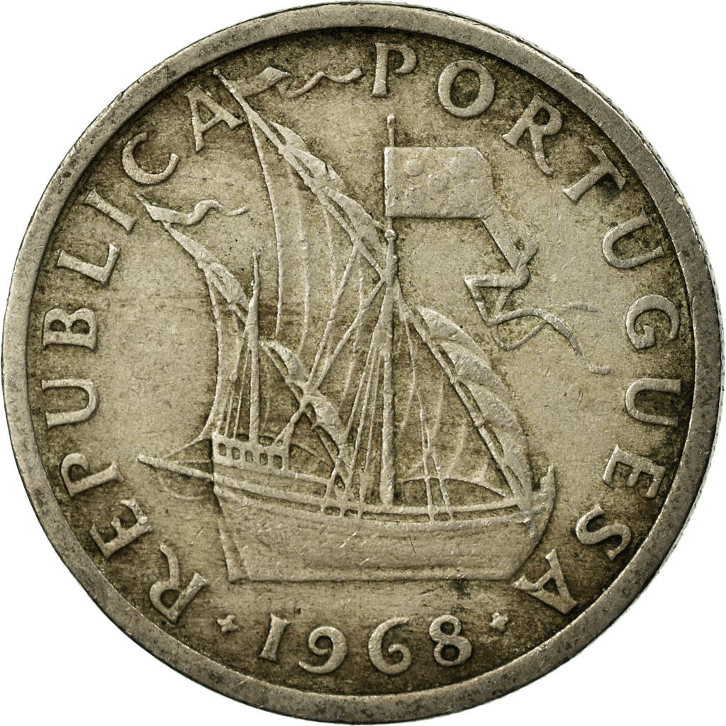 Monnaie, Portugal, 2-1/2 Escudos, 1968, TB+, Copper-nickel, KM:590