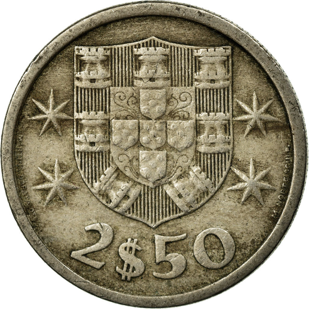 Monnaie, Portugal, 2-1/2 Escudos, 1968, TB+, Copper-nickel, KM:590