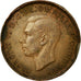 Moneta, Gran Bretagna, George VI, Farthing, 1943, MB+, Bronzo, KM:843