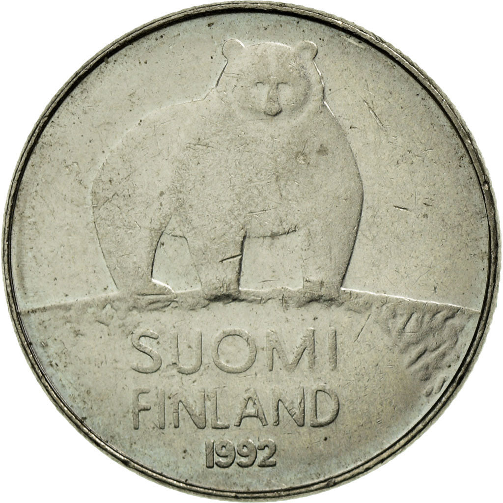 Coin, Finland, 50 Penniä, 1992, EF(40-45), Copper-nickel, KM:66