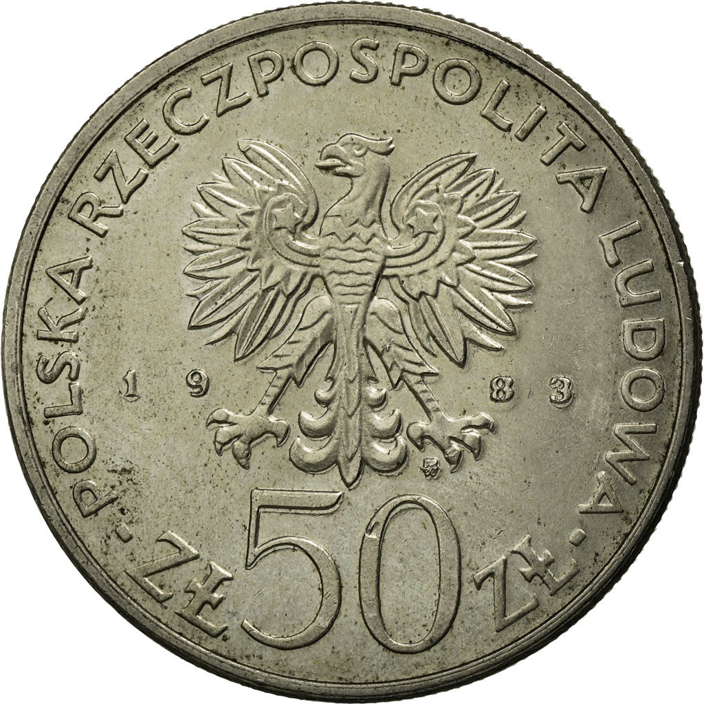 Moneta, Polonia, 50 Zlotych, 1983, Warsaw, BB, Rame-nichel, KM:146