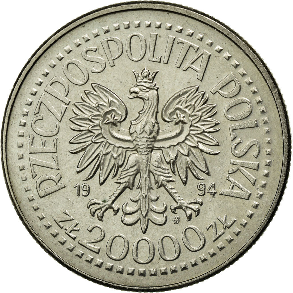 Münze, Polen, 20000 Zlotych, 1994, Warsaw, SS, Copper-nickel, KM:272