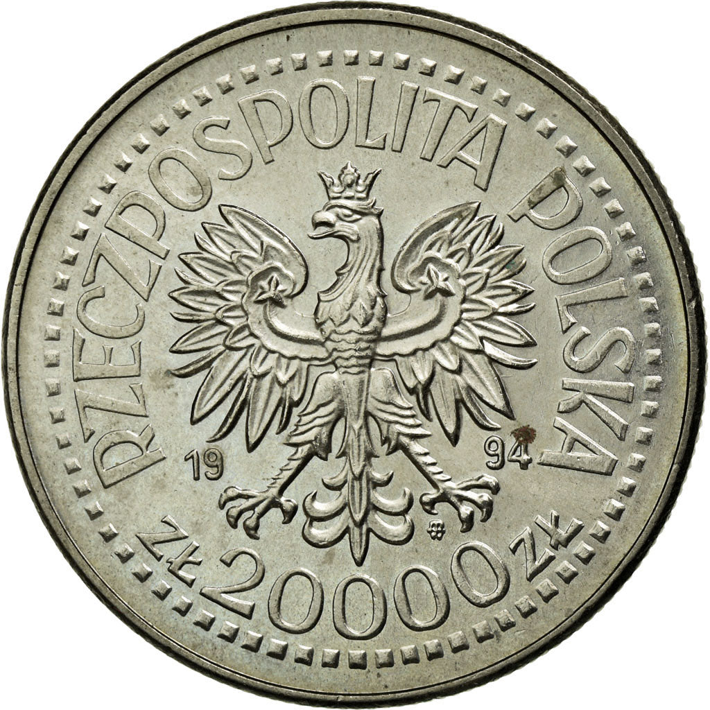 Moneta, Polonia, 20000 Zlotych, 1994, Warsaw, BB, Rame-nichel, KM:270