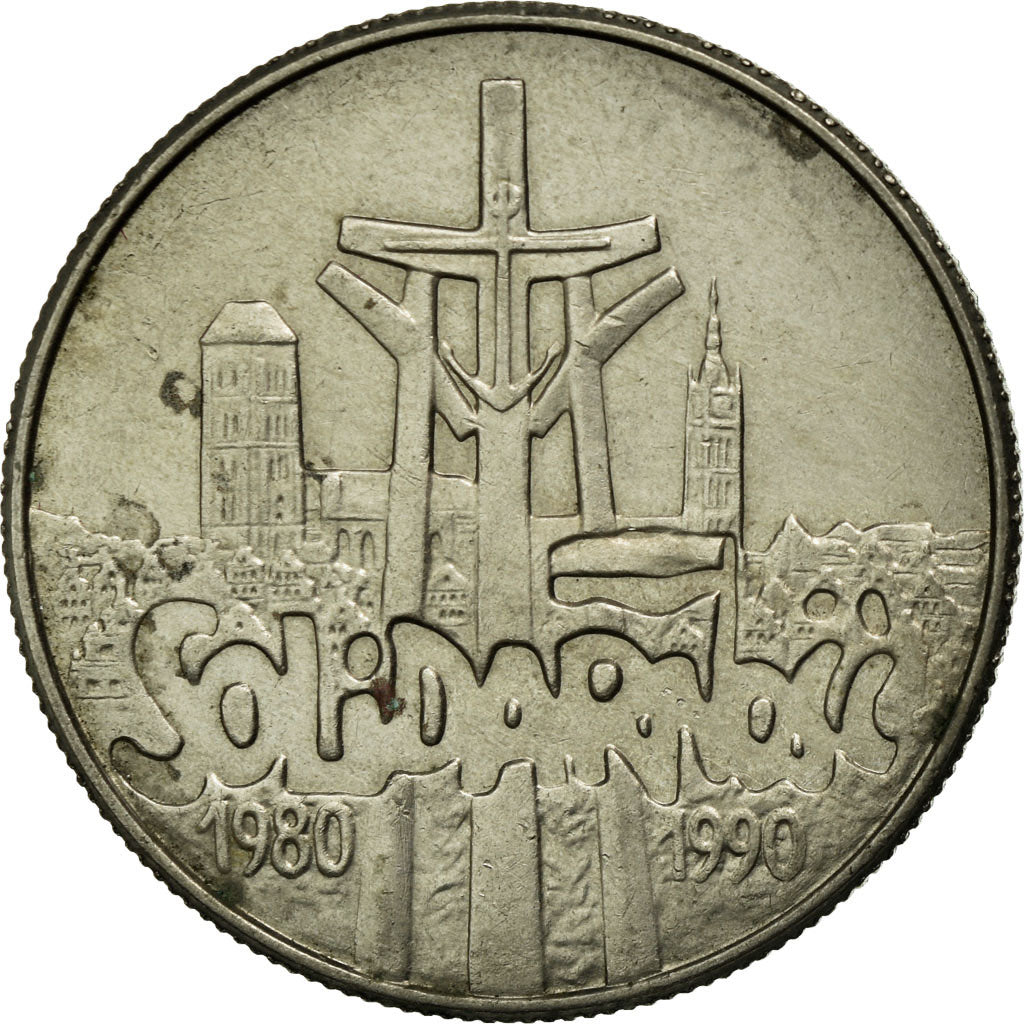 Monnaie, Pologne, 10000 Zlotych, 1990, Warsaw, TTB, Copper-nickel, KM:195