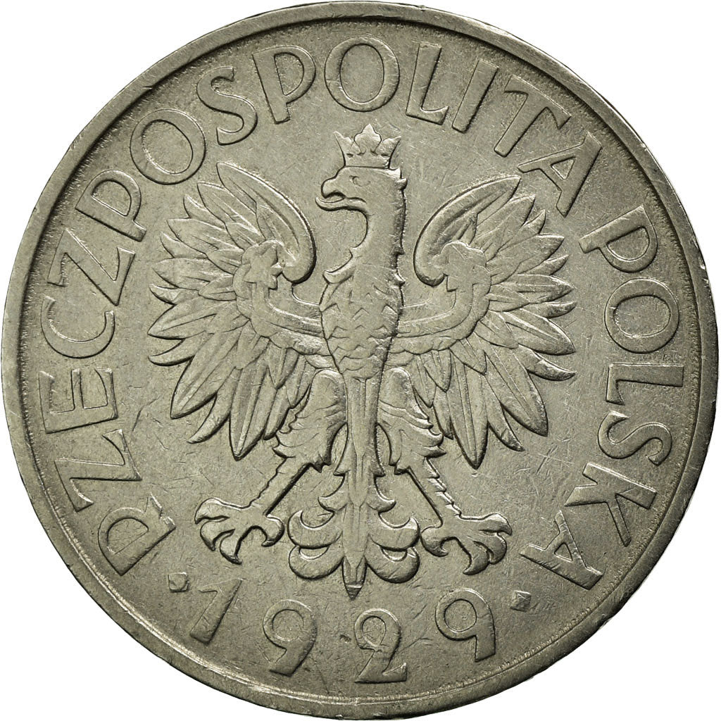 Coin, Poland, Zloty, 1929, Warsaw, AU(50-53), Nickel, KM:14