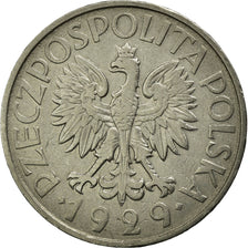 Coin, Poland, Zloty, 1929, Warsaw, AU(50-53), Nickel, KM:14