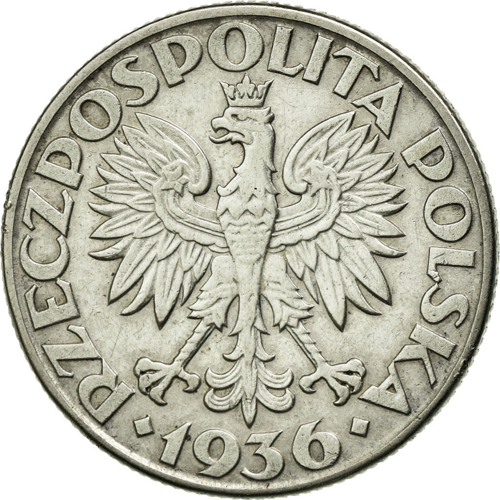 Münze, Polen, 2 Zlote, 1936, Warsaw, SS+, Silber, KM:30