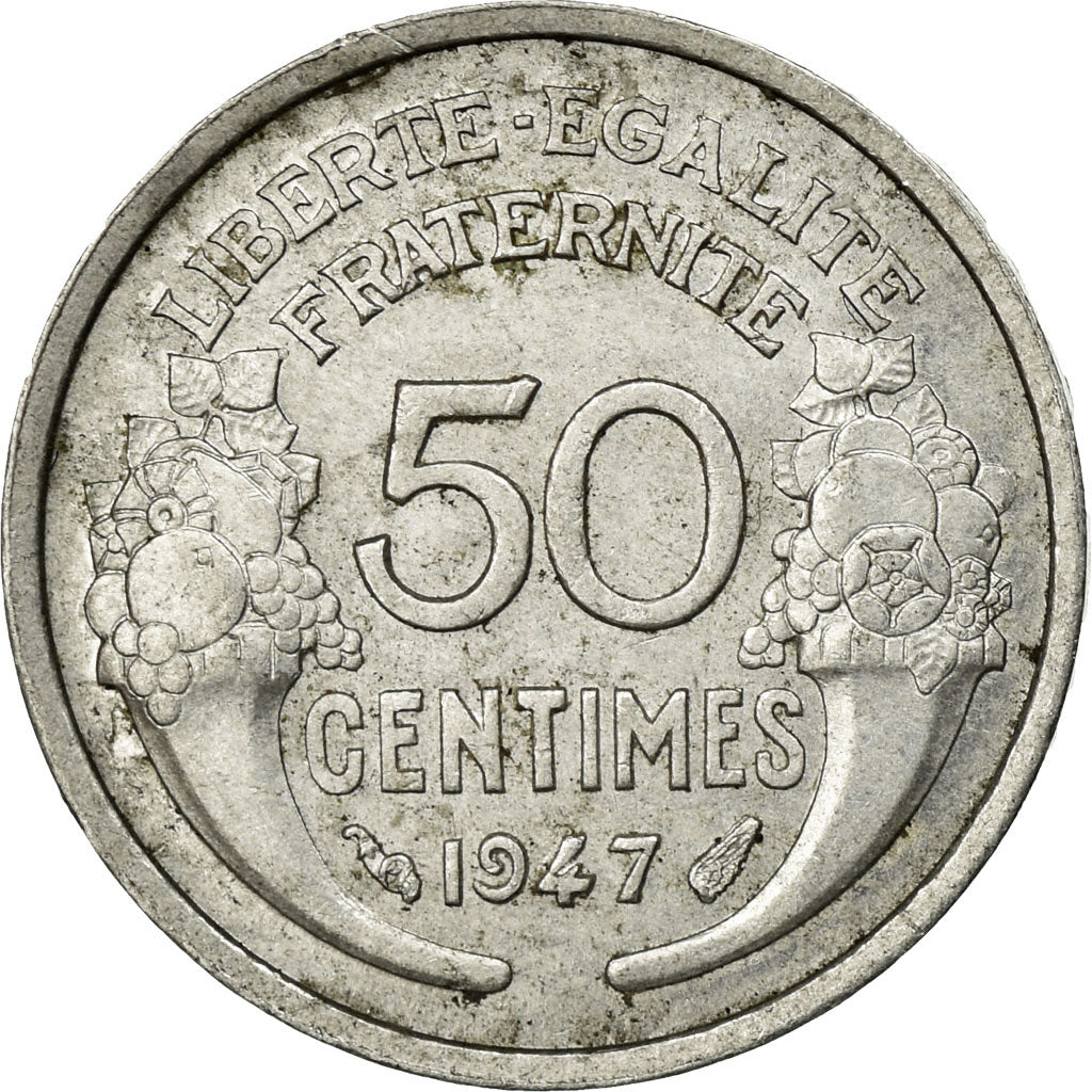 Coin, France, Morlon, 50 Centimes, 1947, Paris, EF(40-45), Aluminum, KM:894.1a