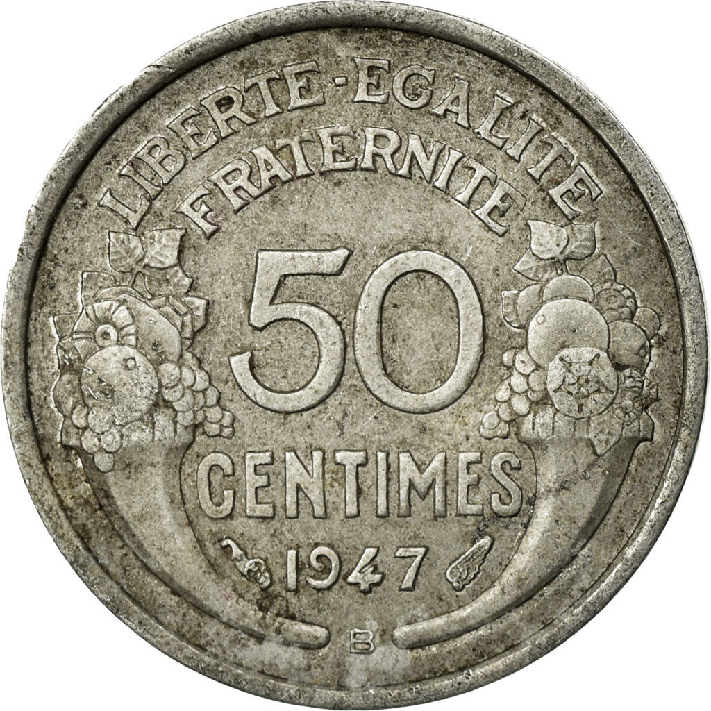 Coin, France, Morlon, 50 Centimes, 1947, Beaumont - Le Roger, VF(30-35)