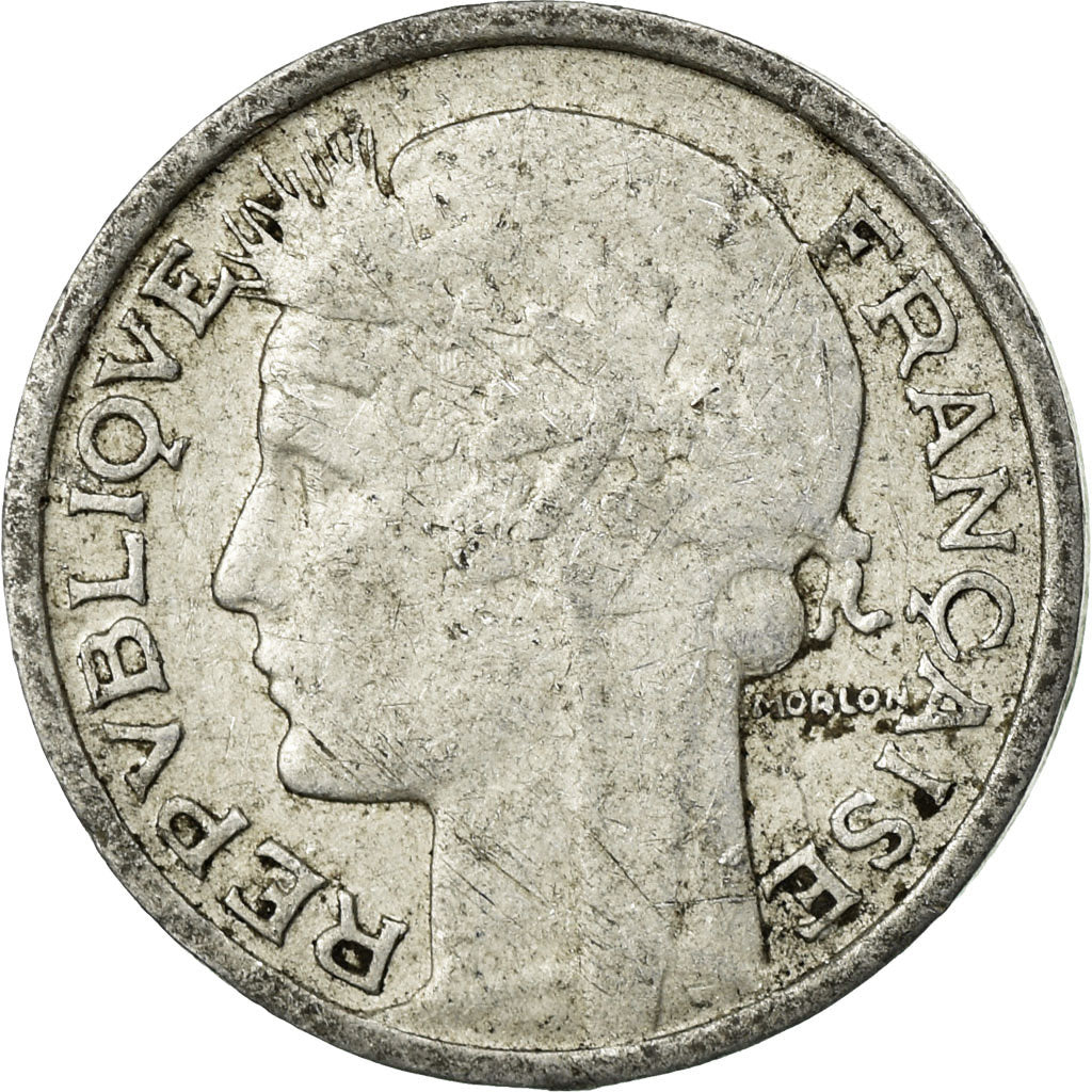 Moneta, Francia, Morlon, 50 Centimes, 1945, Castelsarrasin, MB, Alluminio