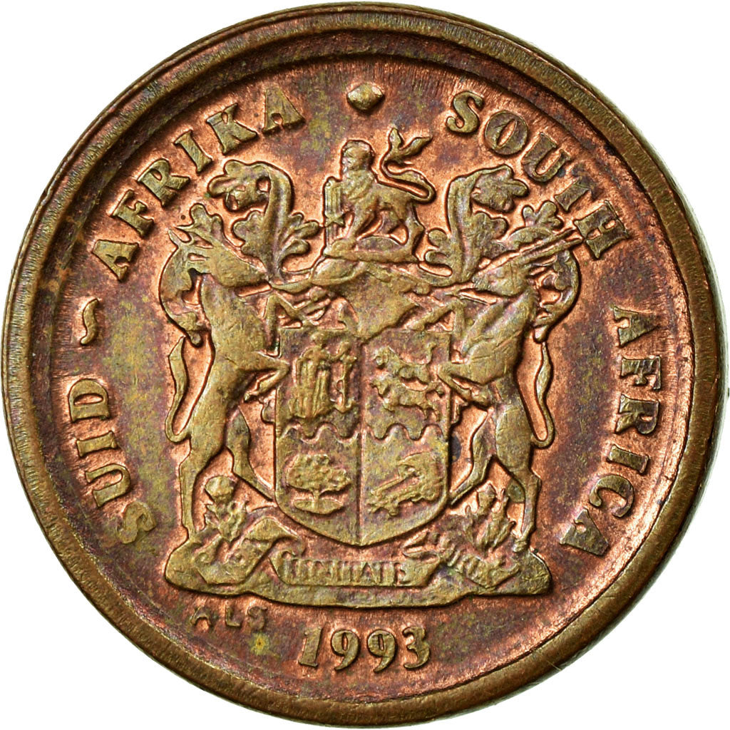 Coin, South Africa, 2 Cents, 1993, EF(40-45), Copper Plated Steel, KM:133