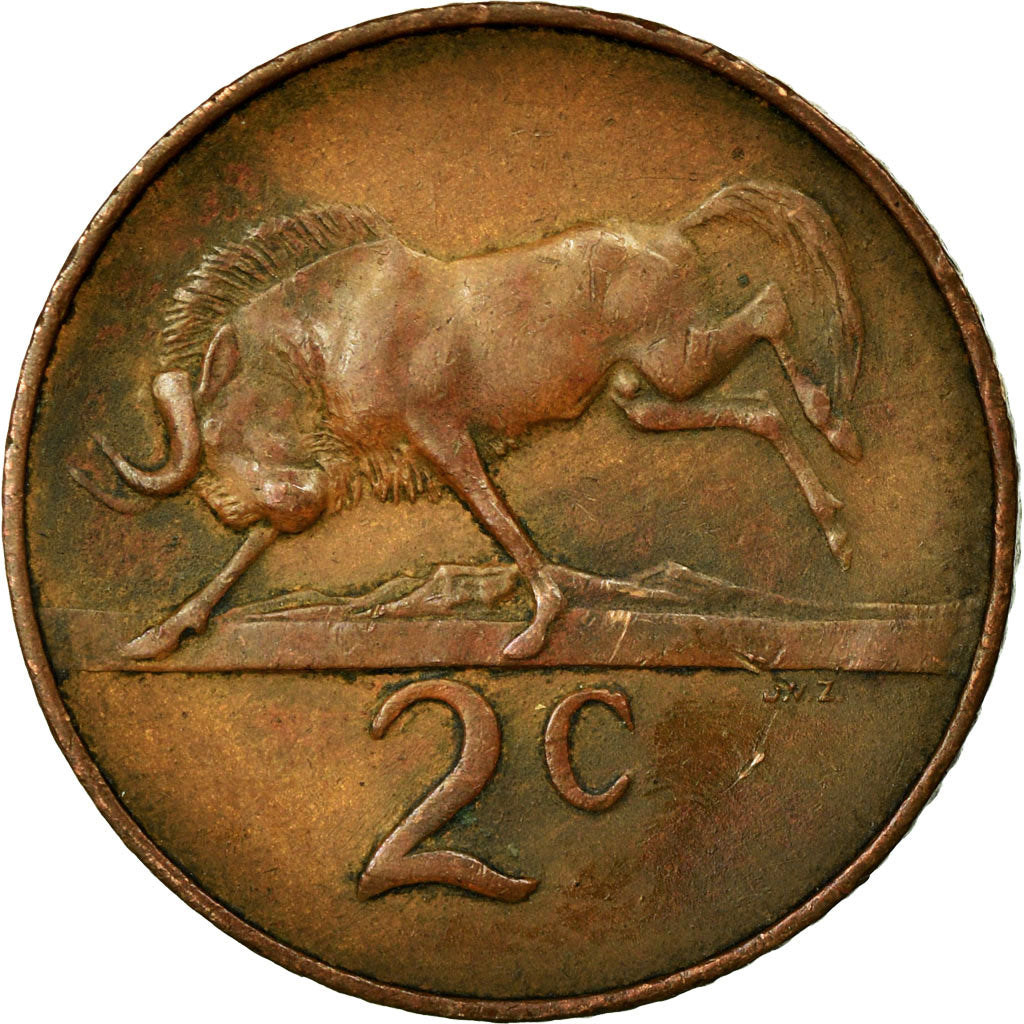Münze, Südafrika, 2 Cents, 1965, S+, Bronze, KM:66.2