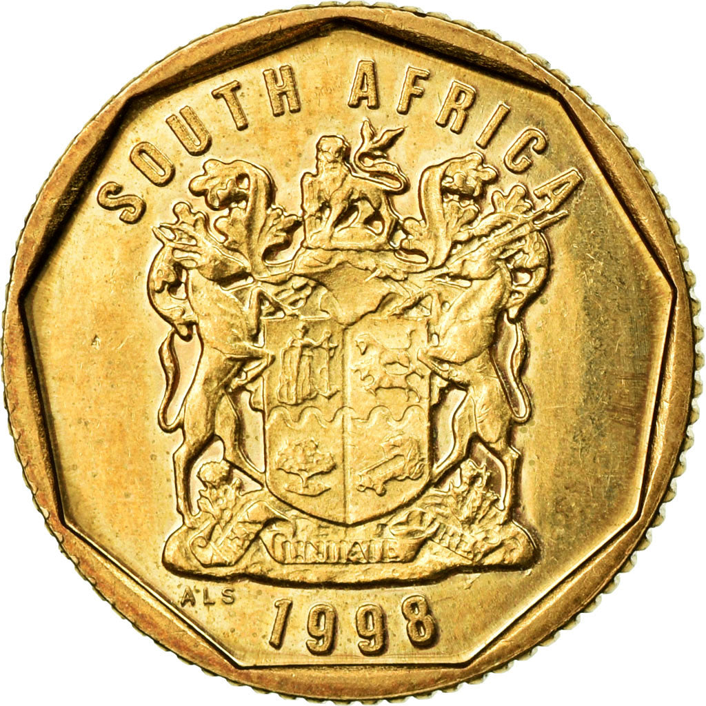 Monnaie, Afrique du Sud, 10 Cents, 1998, TTB, Bronze Plated Steel, KM:161
