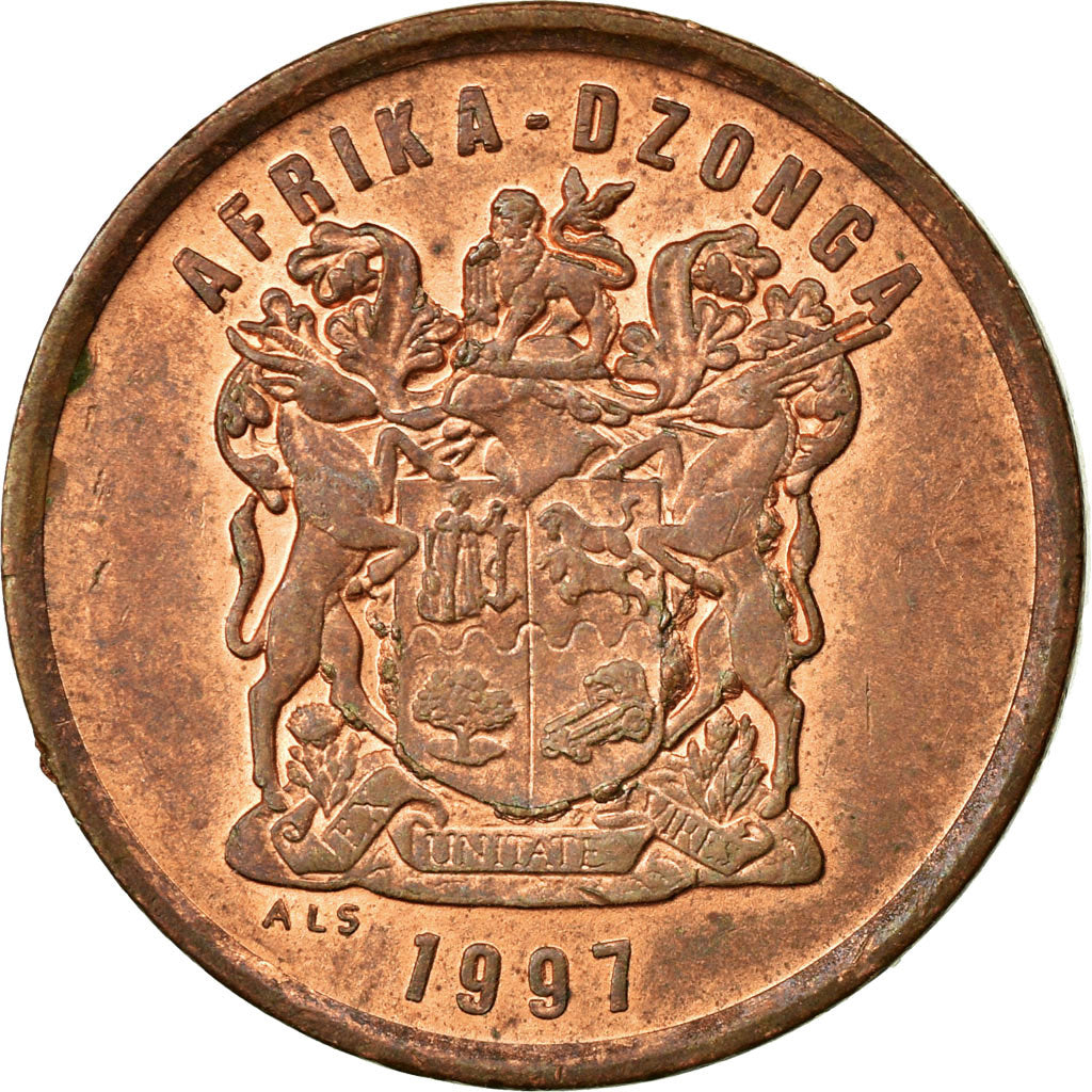 Monnaie, Afrique du Sud, 5 Cents, 1997, TTB, Copper Plated Steel, KM:160