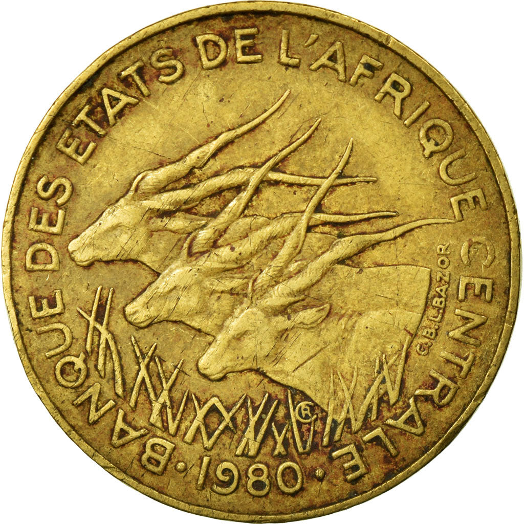 Coin, Central African States, 10 Francs, 1980, Paris, VF(30-35)